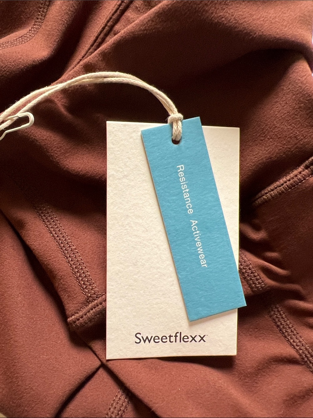 NWT Sweetflexx Booty Band Resistance Leggings in Hot Chocolate Size 4 - Picture 8 of 9
